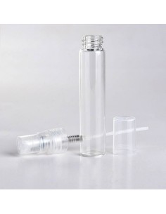10 Botellas Vacías de Vidrio Para Decant de 5 ml Cada Una + 5 Atomizadores