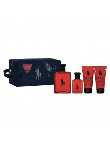 OFERTA - Set Ralph Lauren Polo Red Eau de Toilette 125 ml + 40 ml + 2 Lociónes 50 ml C/U + Neceser