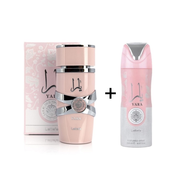 Set - Lattafa Yara 100 ml EDP + Deo Spray Lattafa Yara 200 ml