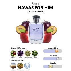 OFERTA - Rasasi Hawas For Him 100 ml EDP